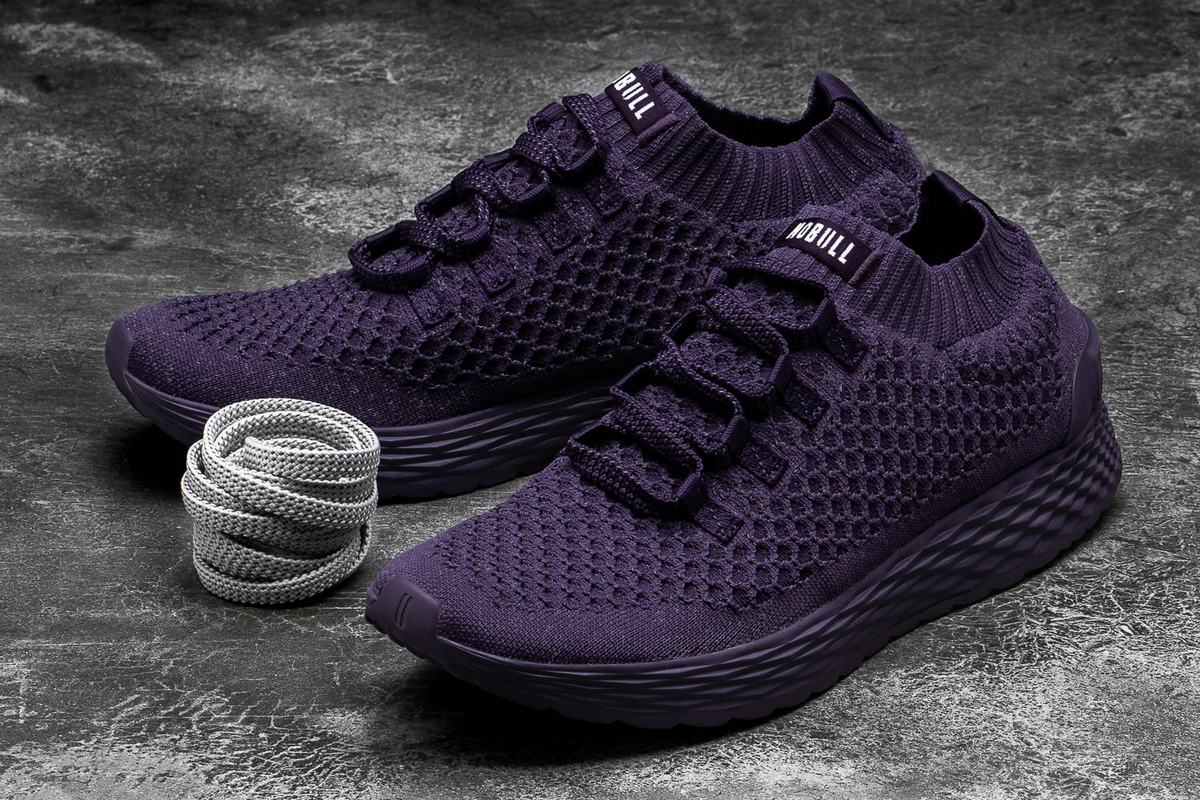 Nobull Knit Runner Men's Running Shoes Purple | Australia (IP2708)